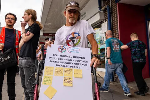 DPac activists protesting in Leeds, May 31, 2025 [Pic: Neil Terry]