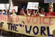Cleaners form a picket line with their UVW comrades 