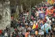 IN THE BELLY OF THE BEAST: Thousands of protesters march aga