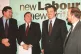 NEW FOR OLD? Labour leader Tony Blair (second right), with (