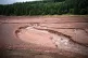 Low water levels at Cantref Reservoir in Brecon Beacons Nati