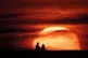 The sun sets in Chesterton, Warwickshire, amid the heatwave 