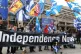 OUT OF TOUCH: Independence supporters outside the Scottish P