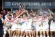 St Helens celebrate their Grand Final win on Saturday night
