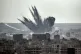 A shell explodes on November 13, 2014 in the Syrian city of 