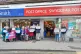 Welsh Language campaigners picketing Aberystwyth post office