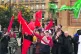 Supporters of the fast food workers' strike in Glasgow last 