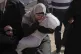 Heba Shakura mourns her son Islam Abu Mahdi who was killed in an Israeli army air strike, during his funeral at the Indonesian hospital in Beit Lahia, northern Gaza Strip, April 28, 2025