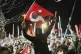 Protesters shout slogans during a protest after Istanbul's Mayor Ekrem Imamoglu was arrested and sent to prison, in Istanbul, Turkey, Tuesday, March 25, 2025
