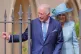 King Charles III and Queen Camilla, leave after attending the Easter Mattins service at St George's Chapel in Windsor Castle, Berkshire, April 20, 2025
