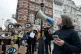 Protesters rally outside the summit. Photo: Angela Christofilou