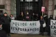 Temi Mawale, Kayza Rose, Sheeda Queen along with friends and family of Chris Kaba demonstrate outside the Old Bailey in central London after a police marksman who fatally shot Mr Kaba has been cleared of his murder, October 21, 2024