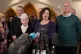 Julia Waters, sister of Ruth Perry, with other family members speaking in Reading Town Hall at the end of the inquest for the headteacher where senior coroner Heidi Connor concluded an Ofsted inspection 