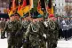 MARCHING EAST: German soldiers march at the formal inauguration of a German brigade for Nato’s eastern flank Lithuania, Thursday May 22