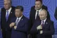 Chinese President Xi Jinping (left) and Russian President Vladimir Putin attend a group photo ceremony prior to Outreach/BRICS Plus format session at the BRICS Summit in Kazan, Russia, October 24, 2024