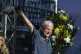 Panama's former President Ricardo Martinelli waves to supporters during a campaign rally, in Panama City, Feb. 3, 2024