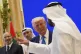 President Donald Trump attends a business meeting at Qasr Al Watan, May 16, 2025, in Abu Dhabi, United Arab Emirates