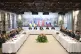 Russian and Ukrainian delegations attend talks at the Dolmabache palace, in Istanbul, Turkey, May 16, 2025