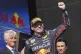 Red Bull driver Max Verstappen of the Netherlands celebrates after winning the Italy's Emilia Romagna Formula One Grand Prix, in Imola, Italy, May 18, 2025