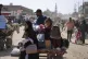 Displaced Palestinians flee from Khan Younis, Gaza, amid the ongoing Israeli military offensive in the area, May 19, 2025