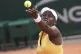 Canada's Victoria Mboko serves against New Zealand's Lulu Sun during their first round match of the French Tennis Open, at the Roland-Garros stadium, in Paris, May 25, 2025