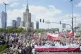 Supporters of liberal presidential candidate Rafal Trzaskowski take part in a march one week ahead of a decisive presidential election in Warsaw, Poland on May 25, 2025