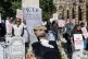 Campaigners opposing the assisted dying legislation demonstrate outside the Palace of Westminster in London, ahead of the Terminally Ill Adults (End of Life) Bill's report stage, May 16, 2025
