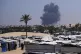 Smoke rises from an Israeli army airstrike south of Khan Younis, Gaza, May 21, 2025
