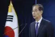 South Korean acting President Han Duck-soo speaks during a press conference at the Government Complex in Seoul, South Korea, May 1, 2025
