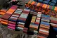 Hundreds of shipping containers at the Grangemouth Terminal near Falkirk, April 7, 2025