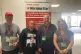 (Left to right) GTFU general secretary Gawain Little, Billy Jordan, John Collins, Morning Star’s Bernadette Keaveney