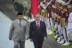 Chinese Premier Li Qiang (right) with Indonesian President Prabowo Subianto, inspects honor guards during the welcoming ceremony ahead of their meeting in Jakarta, Indonesia, May 25, 2025