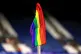 Rainbow corner flags in support of the Stonewall campaign before the Championship match at John Smith's Stadium, Huddersfield