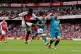 Arsenal's Bukayo Saka (left) and Bournemouth's Lewis Cook (right) battle for the ball during the Premier League match at the Emirates Stadium, London, May 3, 2025