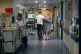 Staff on a NHS hospital ward at Ealing Hospital in London, January 18, 2023