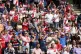 Hull KR fans celebrate in the stands during the Betfred Challenge Cup semi final match at the LNER Community Stadium, York, May 10, 2025