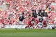 Liverpool's Trent Alexander-Arnold (left) attempts a free-kick during the Premier League match at Anfield, Liverpool, May 11, 2025