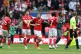 Charlton Athletic's Macaulay Gillesphey and team-mates celebrate winning the Sky Bet League One play off final at Wembley Stadium, London, May 25, 2025