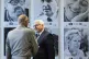 German President Frank-Walter Steinmeier (right) speaks with a veteran during a visit to the Bundeswehr's Veterans Office in Berlin, June 3, 2025