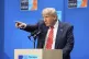 President Donald Trump gestures during a press conference after the plenary session at the NATO summit in The Hague, Netherlands, June 25, 2025