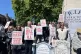 Campaigners opposing the assisted dying legislation demonstrate outside the Palace of Westminster in London, ahead of the Terminally Ill Adults (End of Life) Bill's report stage, May 16, 2025