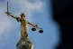 FW Pomeroy's Statue of Justice standing atop the Central Criminal Court building, Old Bailey, London