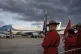 RCMP Mounties wait in front of Air Force One as President Donald Trump arrives in Calgary, Alberta, June 15, 2025, to attend the G7 Leaders meeting taking place in Kananaskis, Alberta. Photo: Jeff McIntosh/The Canadian Press via AP