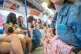 New mums breastfeed on the London Underground, July 31, 2024