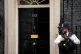 A general view of the front door of No 10 Downing Street, central London