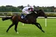 Porta Fortuna ridden by jockey Tom Marquand on their way to winning the Coolmore America 'Justify' Matron Stakes at Leopardstown Racecourse, September 14, 2024