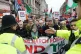 Former Labour leader Jeremy Corbyn, John McDonnell (front right) and Khalid Abdalla (front row third from right) join people taking part in a national march for Palestine on Whitehall in central London, January 18, 2025