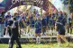 Chelsea's Millie Bright lifts the Barclays Women's Super League trophy with team mates during the Barclays Women's Super League match at Stamford Bridge, London, May 10, 2025