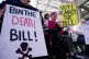 Protesters from the Glasgow Disability Alliance demonstrating outside the Scottish Parliament in Edinburgh, ahead of the debate and vote on the Assisted Dying for Terminally Ill Adults (Scotland) Bill, May 13, 2025