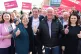 (2nd left to right) Scottish Labour deputy leader Jackie Baillie, Scottish Labour leader Anas Sarwar and Davy Russell celebrate during a rally on Castle Street, Hamilton, after he was declared the winner for the Hamilton, Larkhall and Stonehouse by-election. The by-election was triggered after the death of SNP minister Christina McKelvie, June 6, 2025